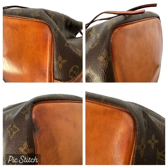 Louis Vuitton Petit Noe Shoulder Bag Monogram Coated Canvas Drawstring Vintage - Picture 13 of 17